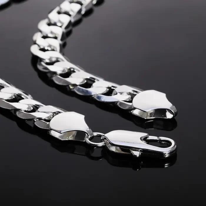 Collier en argent Sterling 925 pour hommes chaîne Figaro classique pour occasions spéciales partis mariages cadeaux