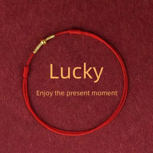Bracelets en corde rouge avec nœud porte-bonheur Simple pour femmes et hommes, chaîne réglable faite
