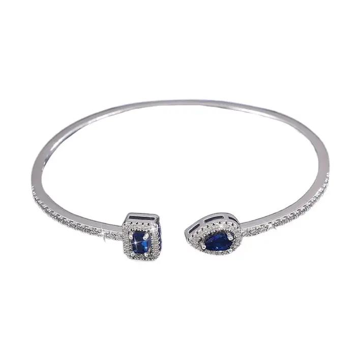 Bracelet manchette en zircon cubique