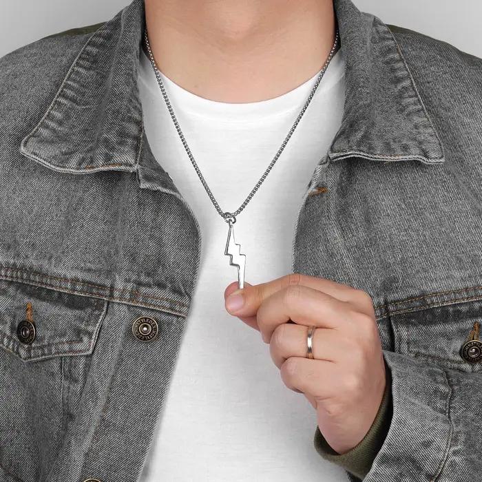 Lightning Thunder – collier Long pour hommes