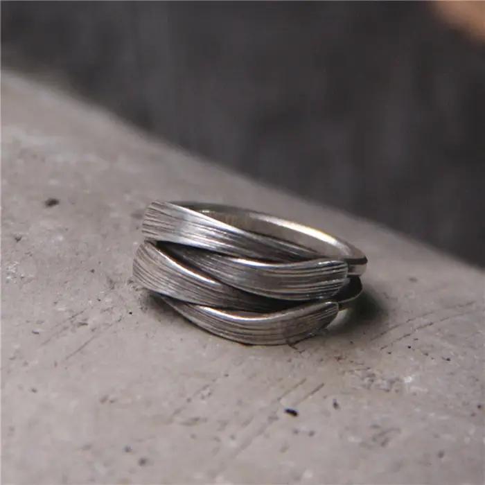 Bague Punk Gothique Rétro en Alliage de Zinc, Accessoire Rock Unisexe, Cadeau Unique pour Hommes Occasions Spéciales