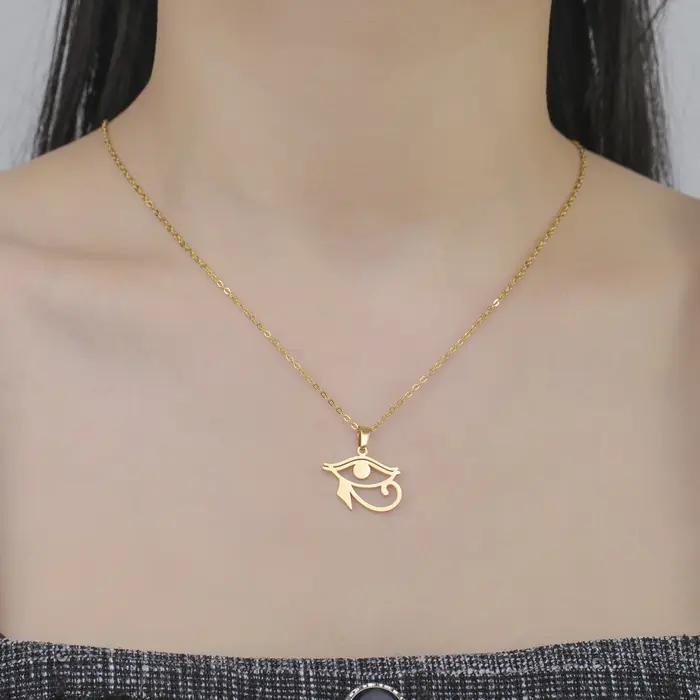 Collier Vintage égyptien ancien à Double paupière