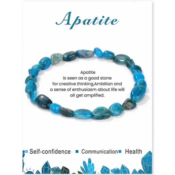 Bracelets de perles ATen bleues pour femmes et hommes