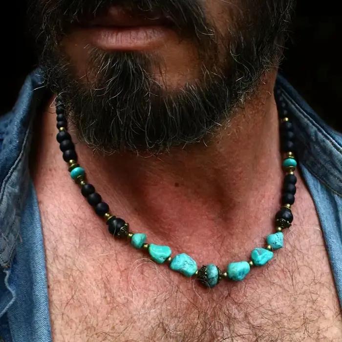 Collier Turquoise pour hommes